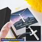 Faith Can Move Mountains Engraved Cross Necklace-[Heartfelt Family Gift]