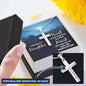 Daughter Trust in the Lord Engraved Cross Necklace-[Heartfelt Family Gift]