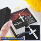 Daughter Stand Firm in Faith Engraved Cross Necklace-[Heartfelt Family Gift]
