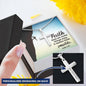 Faith Makes Things Possible Engraved Cross Necklace-[Heartfelt Family Gift]