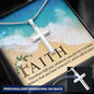 Faith Engraved Cross Necklace Gift-[Heartfelt Family Gift]