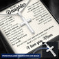 Daughter Faith Engraved Cross Necklace-[Heartfelt Family Gift]