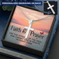 Faith and Prayer Engraved Cross Necklace-[Heartfelt Family Gift]