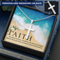 Faith Engraved Cross Necklace Gift-[Heartfelt Family Gift]
