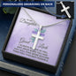 Daughter Faith Engraved Cross Necklace-[Heartfelt Family Gift]