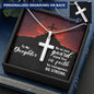 Daughter Stand Firm in Faith Engraved Cross Necklace-[Heartfelt Family Gift]