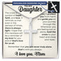 Daughter Faith Engraved Cross Necklace-[Heartfelt Family Gift]