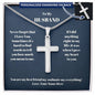 To My Husband - Personalized Cross Necklace-[Heartfelt Family Gift]