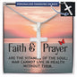 Faith and Prayer Engraved Cross Necklace-[Heartfelt Family Gift]