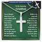 Grandson Engraved Cross Necklace-[Heartfelt Family Gift]
