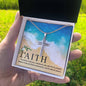 Faith Engraved Cross Necklace Gift-[Heartfelt Family Gift]