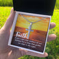 Faith Guides Us Engraved Cross Necklace-[Heartfelt Family Gift]