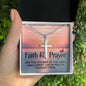 Faith and Prayer Engraved Cross Necklace-[Heartfelt Family Gift]