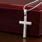 Faith and Prayer Engraved Cross Necklace-[Heartfelt Family Gift]