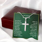 Grandson Engraved Cross Necklace-[Heartfelt Family Gift]