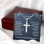 Uncle Personalized Cross Necklace with Snake Chain - Christmas-[Heartfelt Family Gift]