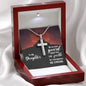 Daughter Stand Firm in Faith Engraved Cross Necklace-[Heartfelt Family Gift]