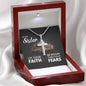 Sister Faith Engraved Cross Necklace-[Heartfelt Family Gift]
