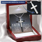 Faith Hope When All Seems Lost Engraved Cross Necklace-[Heartfelt Family Gift]