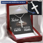 Sister Faith Engraved Cross Necklace-[Heartfelt Family Gift]
