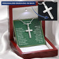 Grandson Engraved Cross Necklace-[Heartfelt Family Gift]