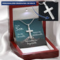 Son Faith Believe Engraved Cross Necklace-[Heartfelt Family Gift]