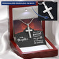 Daughter Stand Firm in Faith Engraved Cross Necklace-[Heartfelt Family Gift]