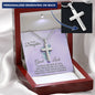Daughter Faith Engraved Cross Necklace-[Heartfelt Family Gift]