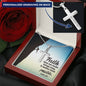Faith Makes Things Possible Engraved Cross Necklace-[Heartfelt Family Gift]