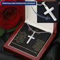 Husband Cross Necklace on Cable Chain-[Heartfelt Family Gift]