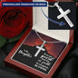 Daughter Stand Firm in Faith Engraved Cross Necklace-[Heartfelt Family Gift]