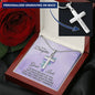 Daughter Faith Engraved Cross Necklace-[Heartfelt Family Gift]