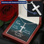 Son Faith Believe Engraved Cross Necklace-[Heartfelt Family Gift]