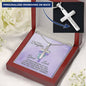 Daughter Faith Engraved Cross Necklace-[Heartfelt Family Gift]
