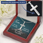 Son Faith Believe Engraved Cross Necklace-[Heartfelt Family Gift]