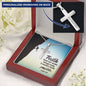 Faith Makes Things Possible Engraved Cross Necklace-[Heartfelt Family Gift]