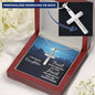 Daughter Trust in the Lord Engraved Cross Necklace-[Heartfelt Family Gift]