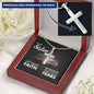 Sister Faith Engraved Cross Necklace-[Heartfelt Family Gift]
