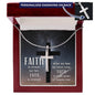 Faith Hope When All Seems Lost Engraved Cross Necklace-[Heartfelt Family Gift]