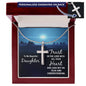 Daughter Trust in the Lord Engraved Cross Necklace-[Heartfelt Family Gift]