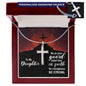 Daughter Stand Firm in Faith Engraved Cross Necklace-[Heartfelt Family Gift]