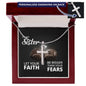 Sister Faith Engraved Cross Necklace-[Heartfelt Family Gift]
