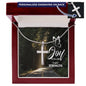 Joy of The Lord Engraved Cross Necklace-[Heartfelt Family Gift]
