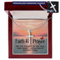 Faith and Prayer Engraved Cross Necklace-[Heartfelt Family Gift]