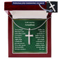 Grandson Engraved Cross Necklace-[Heartfelt Family Gift]