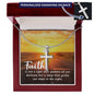 Faith Guides Us Engraved Cross Necklace-[Heartfelt Family Gift]