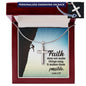 Faith Makes Things Possible Engraved Cross Necklace-[Heartfelt Family Gift]