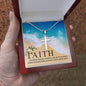 Faith Engraved Cross Necklace Gift-[Heartfelt Family Gift]