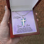 Daughter Faith Engraved Cross Necklace-[Heartfelt Family Gift]