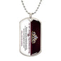 To My Badass Granddaughter Engraved Dog Tag Necklace Gift-[Heartfelt Family Gift]